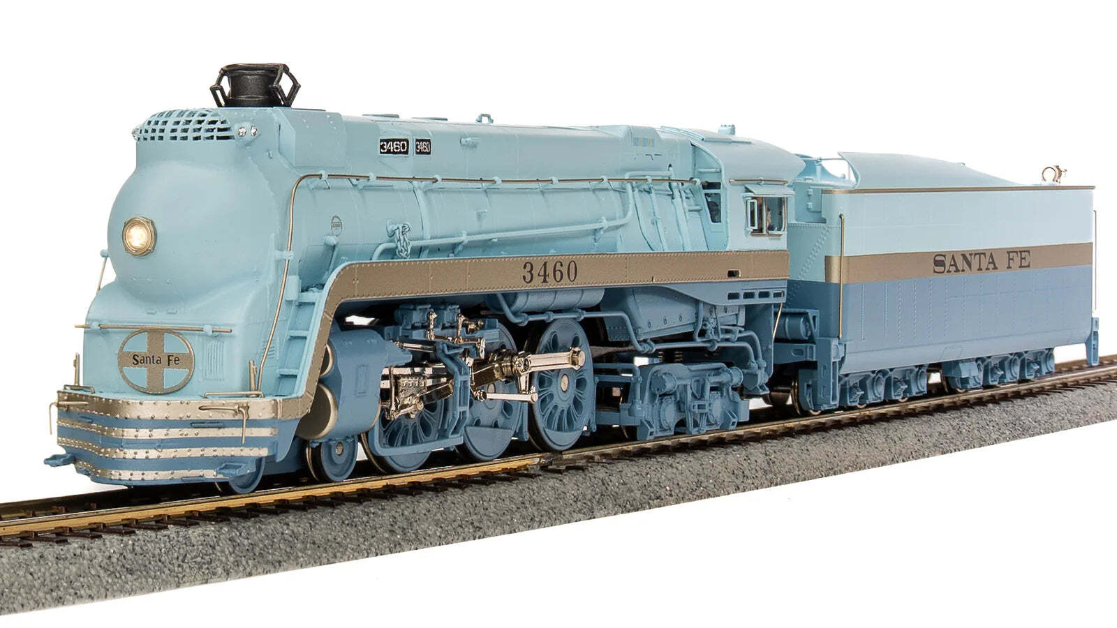 BLI 7355 HO Scale 4-6-4 Hudson Steam Loco Santa Fe Blue Goose 3460 Hybrid Parago