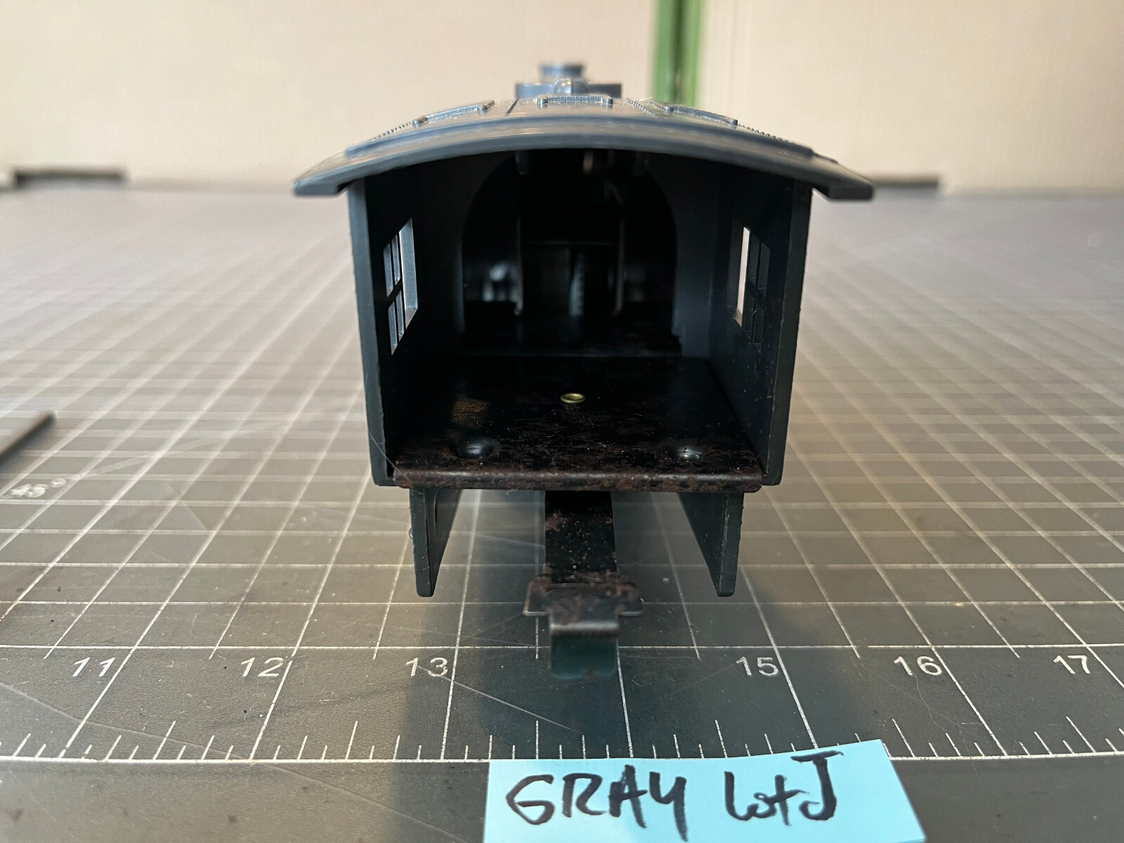 Marx O Train SCARCE GUNMETAL GRAY Clockwork Windup Locomotive Engine RUNS Lot J