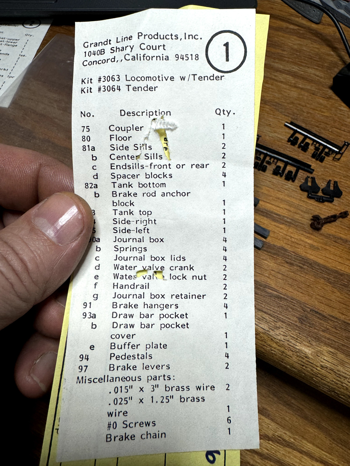 Grandt Line 800 gallon Auxiliary tender for Porter 10 x 16 locomotive On3