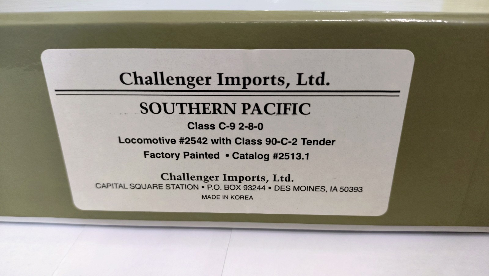 Challenger Imports Brass Southern Pacific Class C-9 2-8-0 Locomotive – HO scale