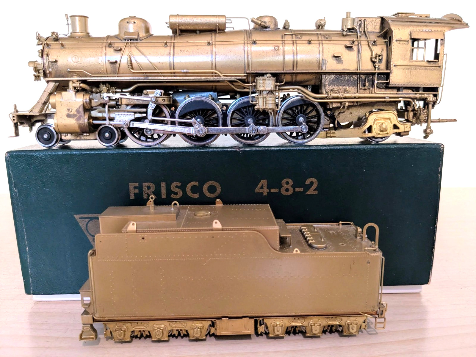 L@@K! *RARE PFM TOBY BRASS FRISCO 4-8-2 STEAM LOCO HO *RUNS G@@D *SUPER NICE!