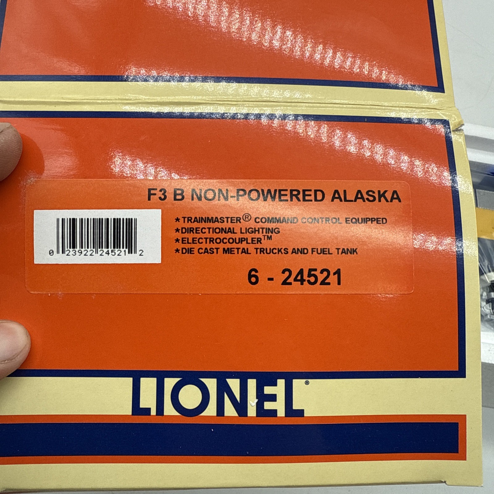 NEW Lionel 6-24521 Alaska Non-Powered F-3 B Diesel Locomotive #1517 Train Rare