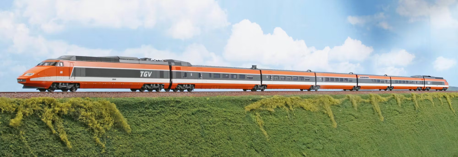 Ree Model Tgv-004 Tgv No. 16 ”World Record” 7 Orange-Gray Sncf