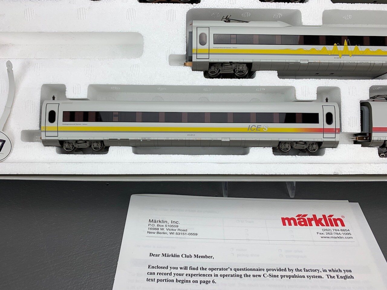 Märklin Digital HO 39710 ICE-S Powered Railcar Train “Insider Model 1999” HO1305