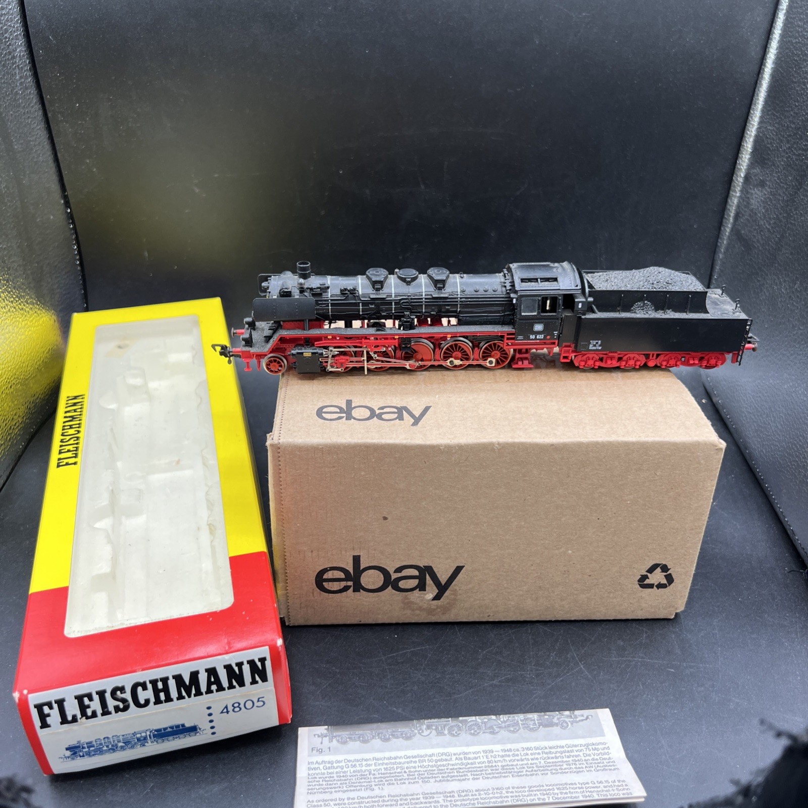 Fleischmann HO Scale 4805 DCC Installed DB Steam Locomotive BR50 622