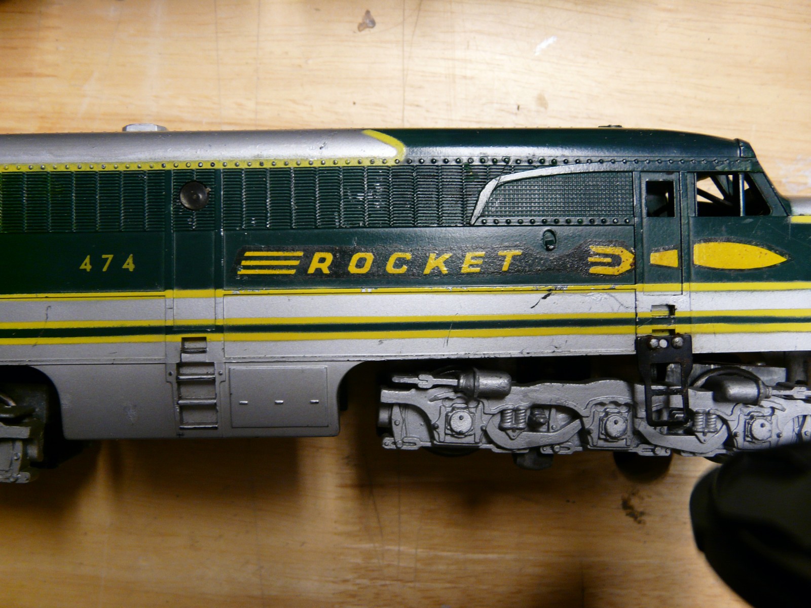 S GAUGE AMERICAN FLYER #474-475 ROCKET PASSENGER SET FOUR CARS A1A