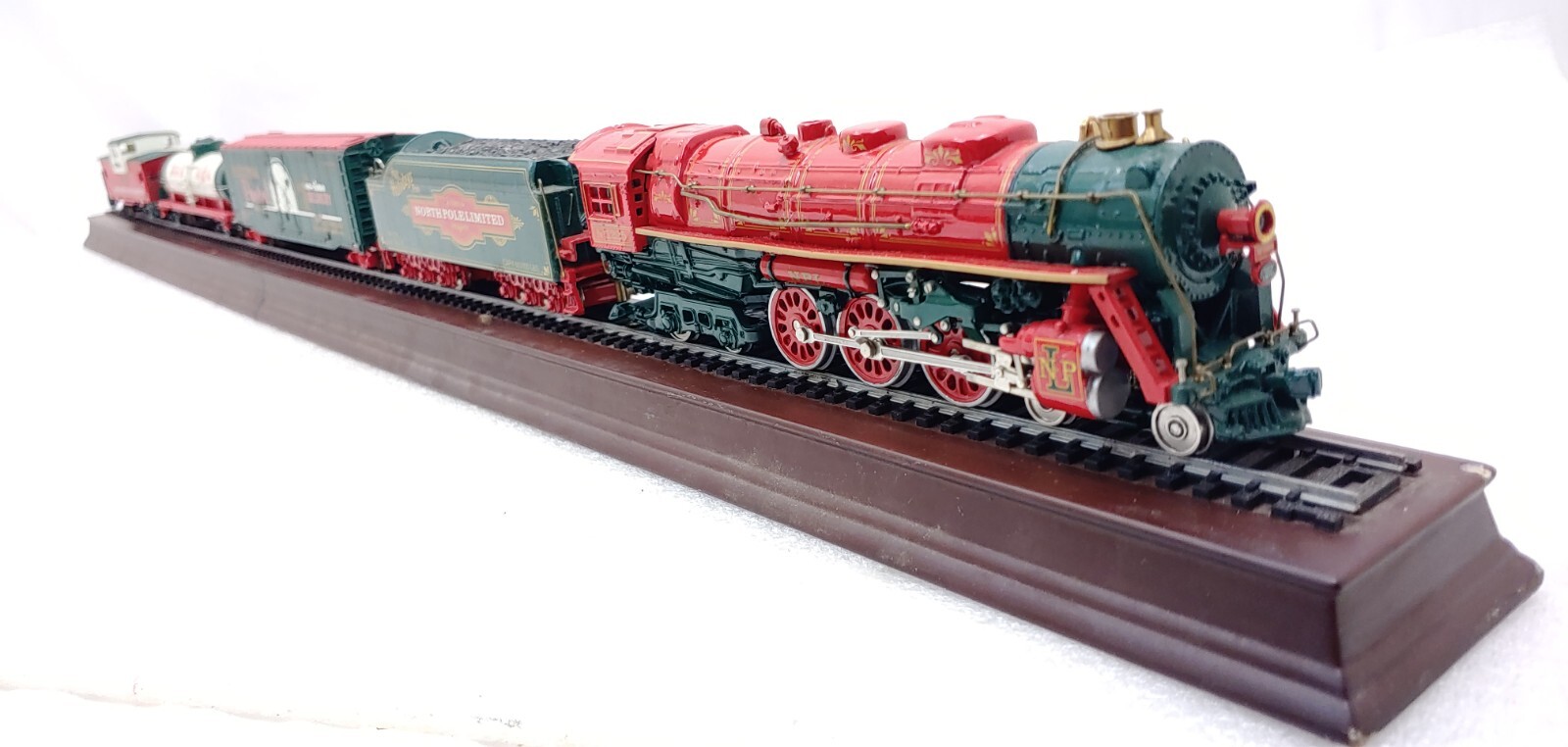 Franklin Mint HO Trains X- Mas NPL North Pole Limited Steam Locomotive Tender +3