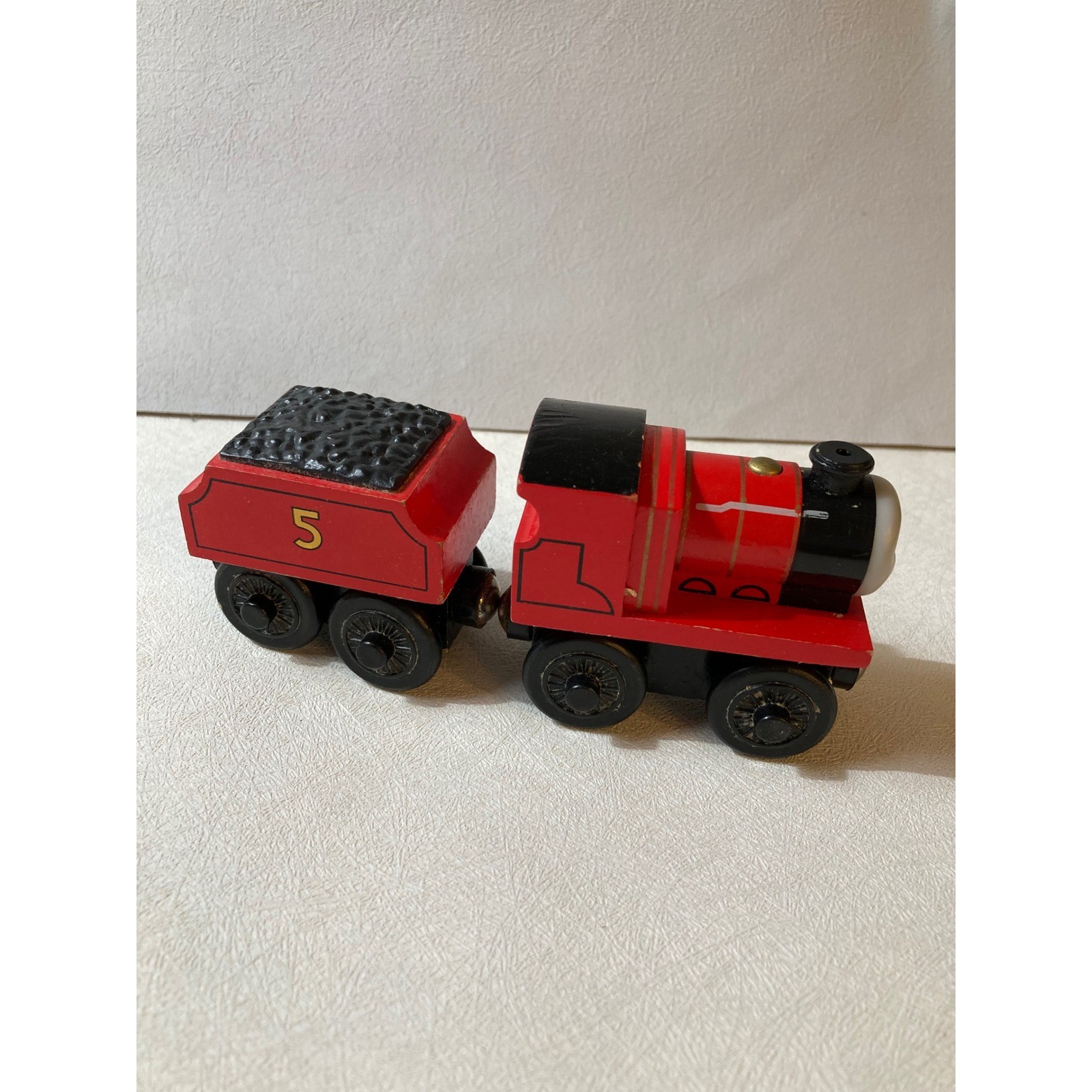 Thomas Wooden Railway James the Red Engine and Tender Learning Curve No 5 Train