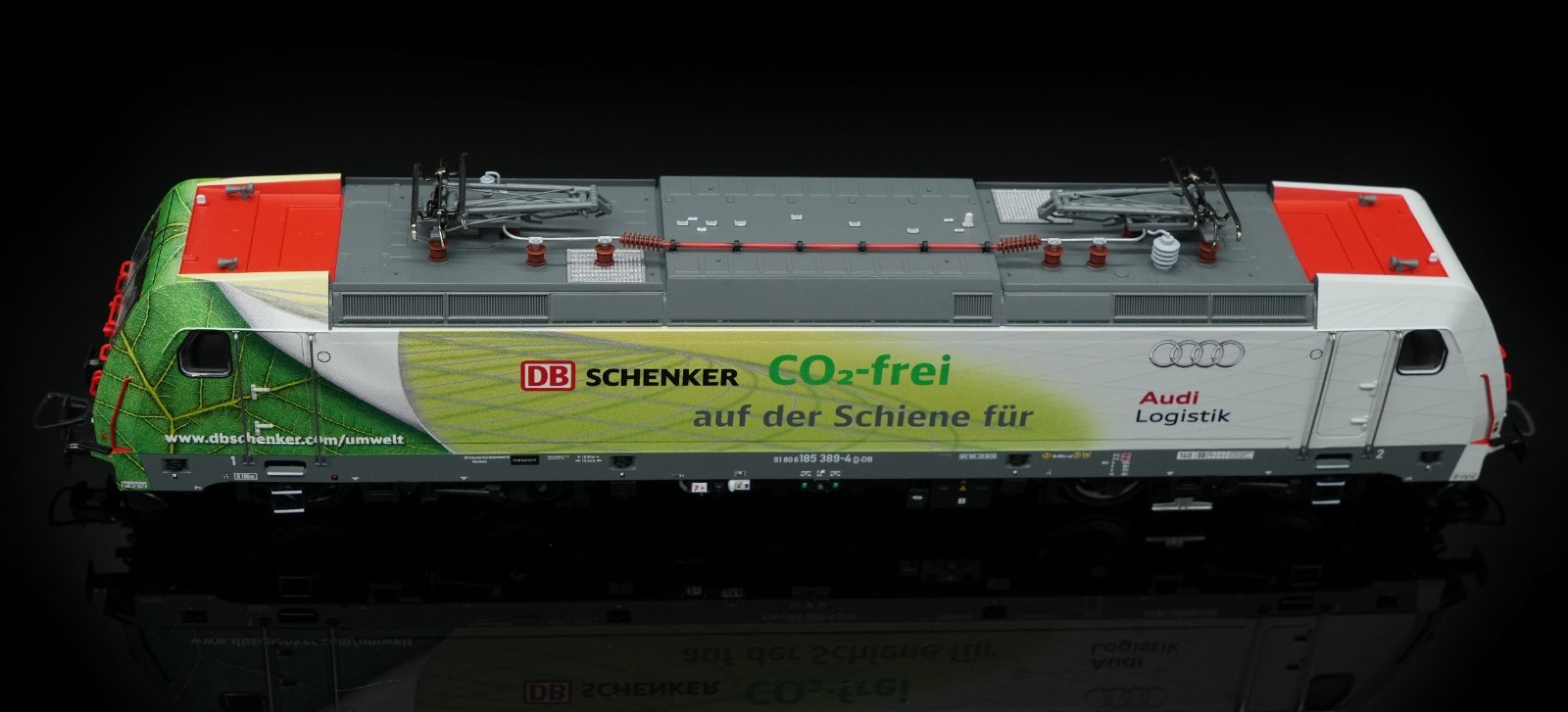 Roco 7500015 185 389-4 DB Schenker Advertising “Audi-CO2 Free” White/Green