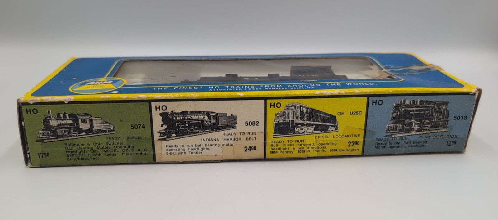 AHM HO Scale Santa Fe #34 Saddle Tank Black Steam Locomotive AT & SF Austria