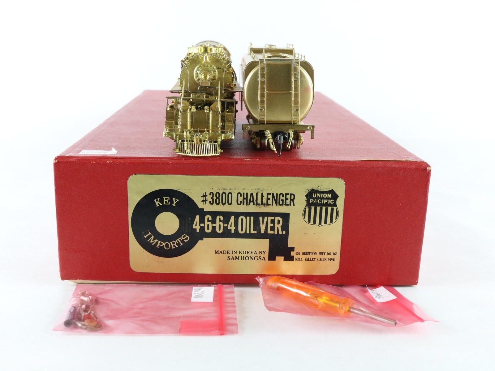Key Imports HO UP 3800 Challenger 4-6-6-4 Oil Unpainted Brass Loco & Tender