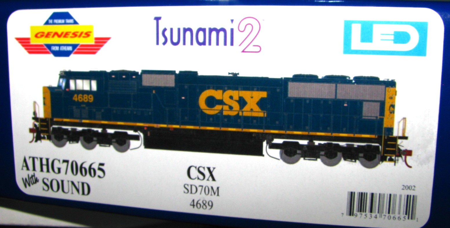HO SCALE ATHEARN GENESIS ATHG70665 CSX SD70M ROAD# 4689 DCC&SOUND