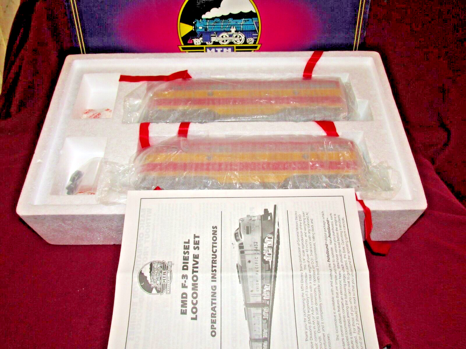 MTH MT-2052LP FLORIDA EAST COAST EMD AA DIESEL ENGINE SET WITH PROTO