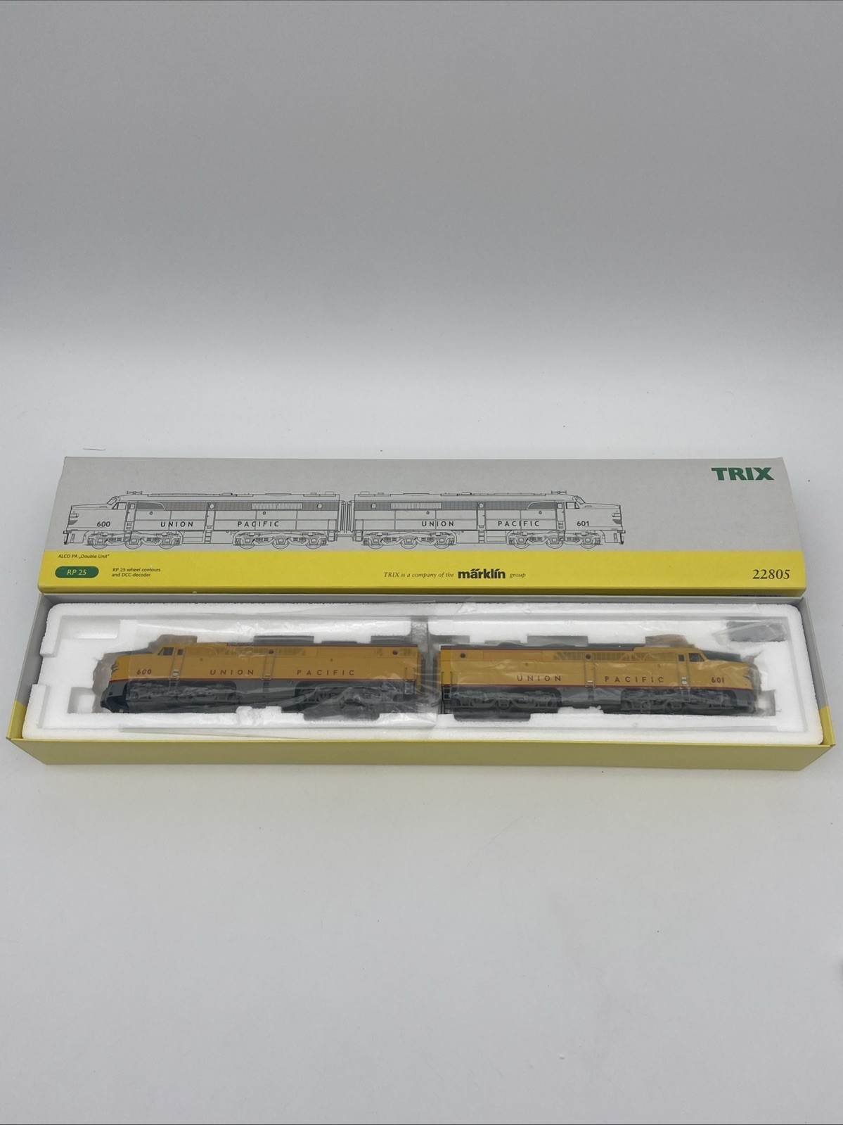 HO Trix 22805 Alco PA Double Unit Union Pacific 600 601 DCC Open Box READ