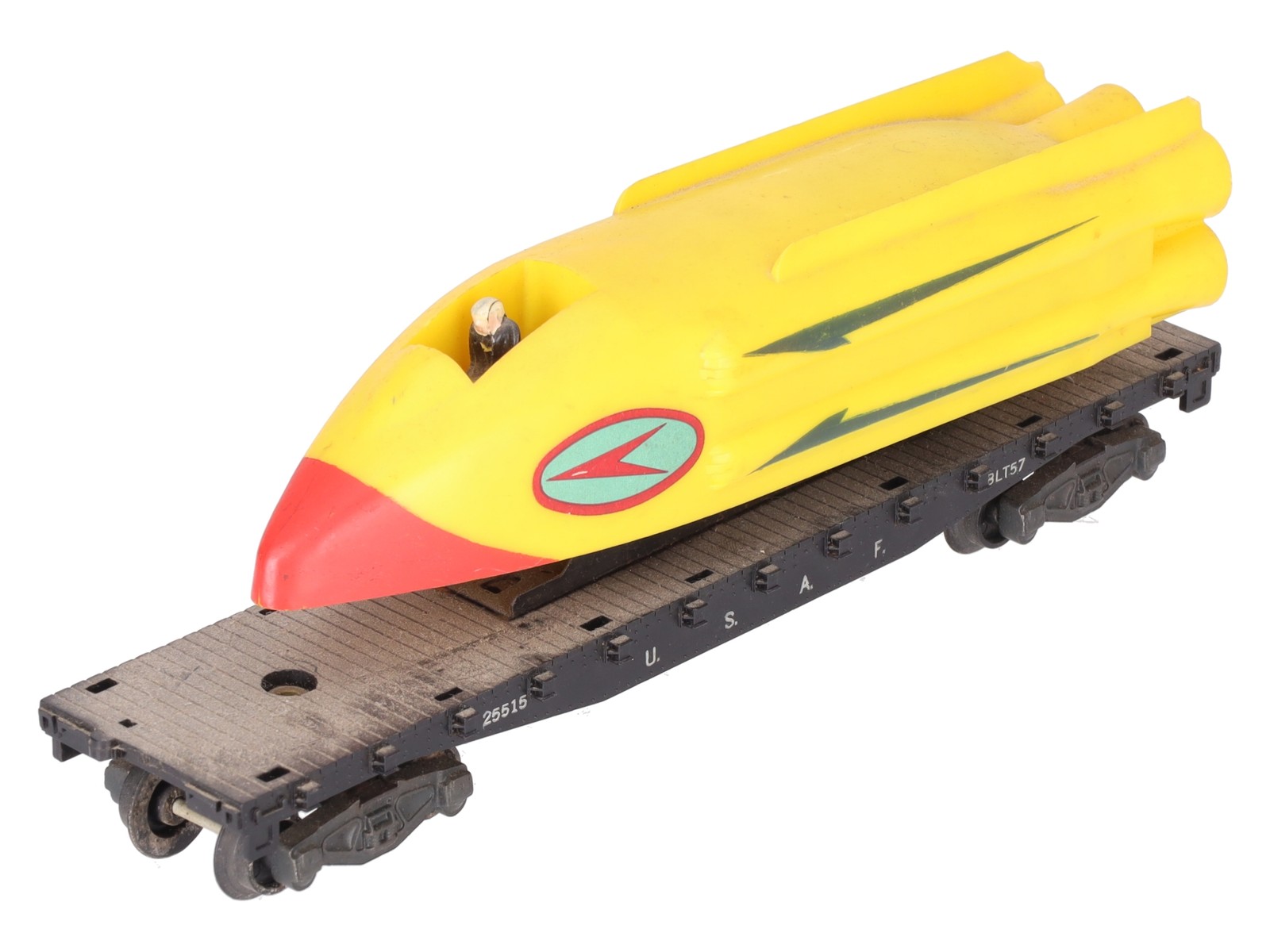 American Flyer 25515 Vintage S U.S.A.F. Flatcar with Motorized Rocket Sled