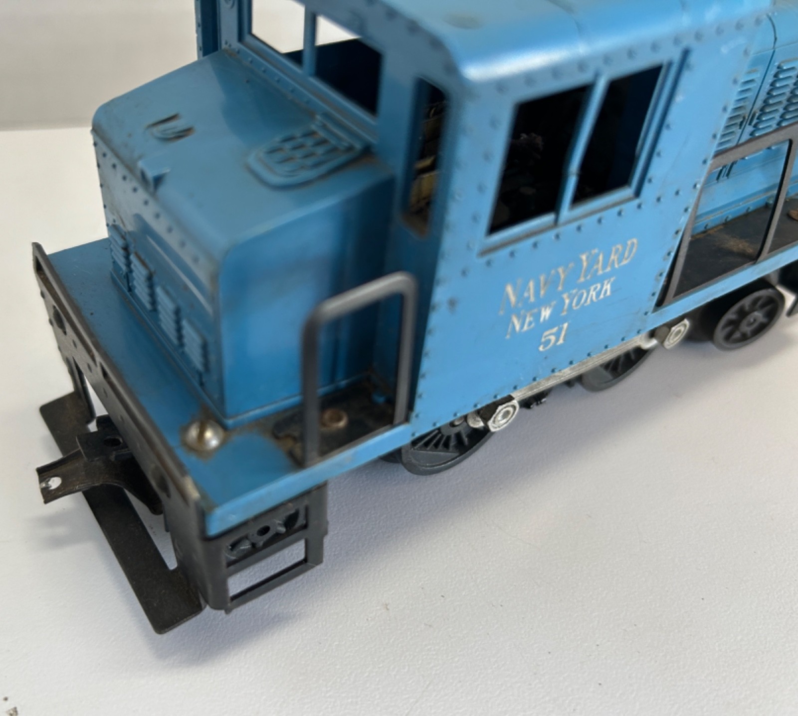 1956 Lionel Navy Yard New York 51 Vulcan Switcher Blue O Gauge Locomotive