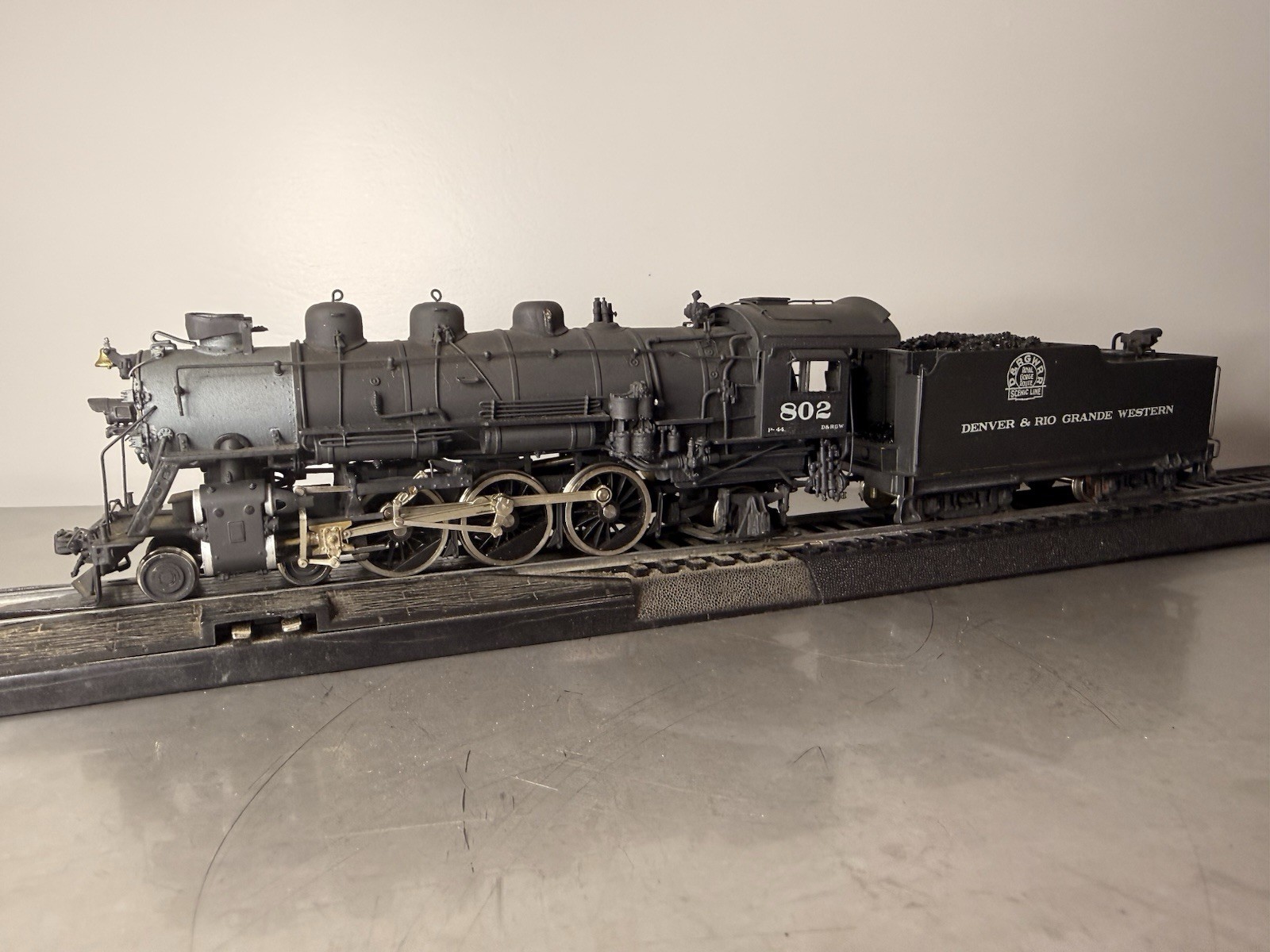 Pacific Fast Mail HO Steam Locomotive D&RGW P-44 4-6-2 Brass Black