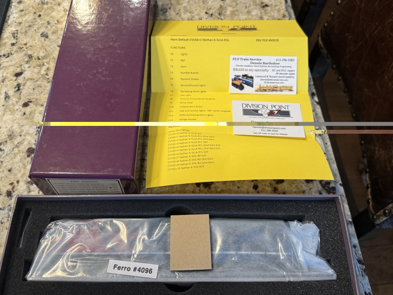 HO Scale Brass Division Point FXE SD70ACe Ferromex Iso Cab #4096 DCC/Sound/NIB