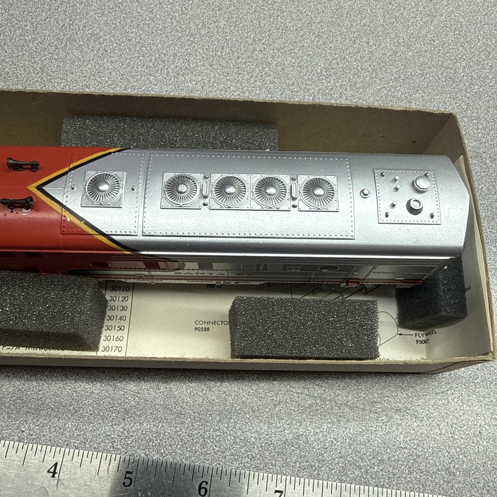 Athearn HO Santa Fe F7A Dummy Blue Box Warbonnet Assembled w/Box Vintage