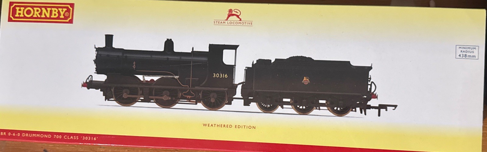 OO Gauge Hornby R3304 Drummond 700 Cl 0-6-0 Tender Loco 30316 BR Black Weathered