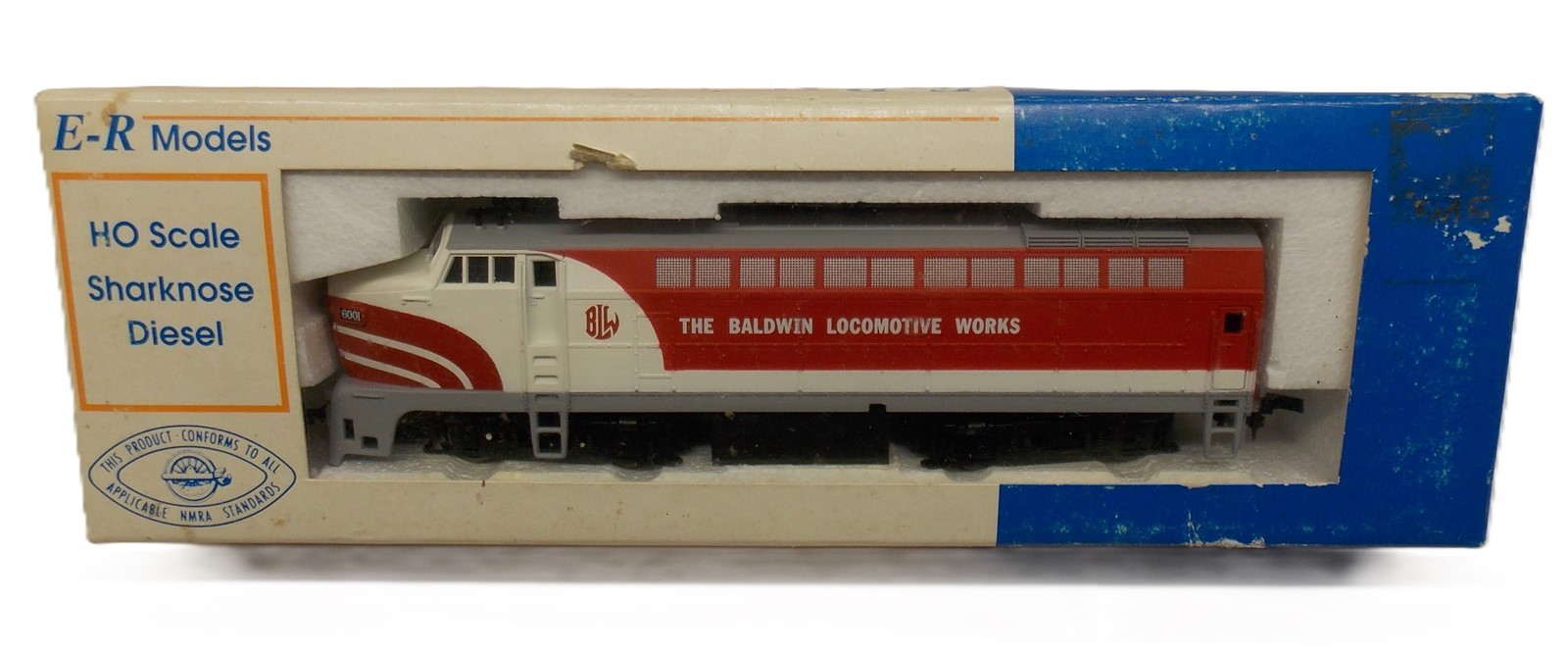 E-R Models Baldwin Sharknose Diesel Locomotive Model #040-4102 Original Box