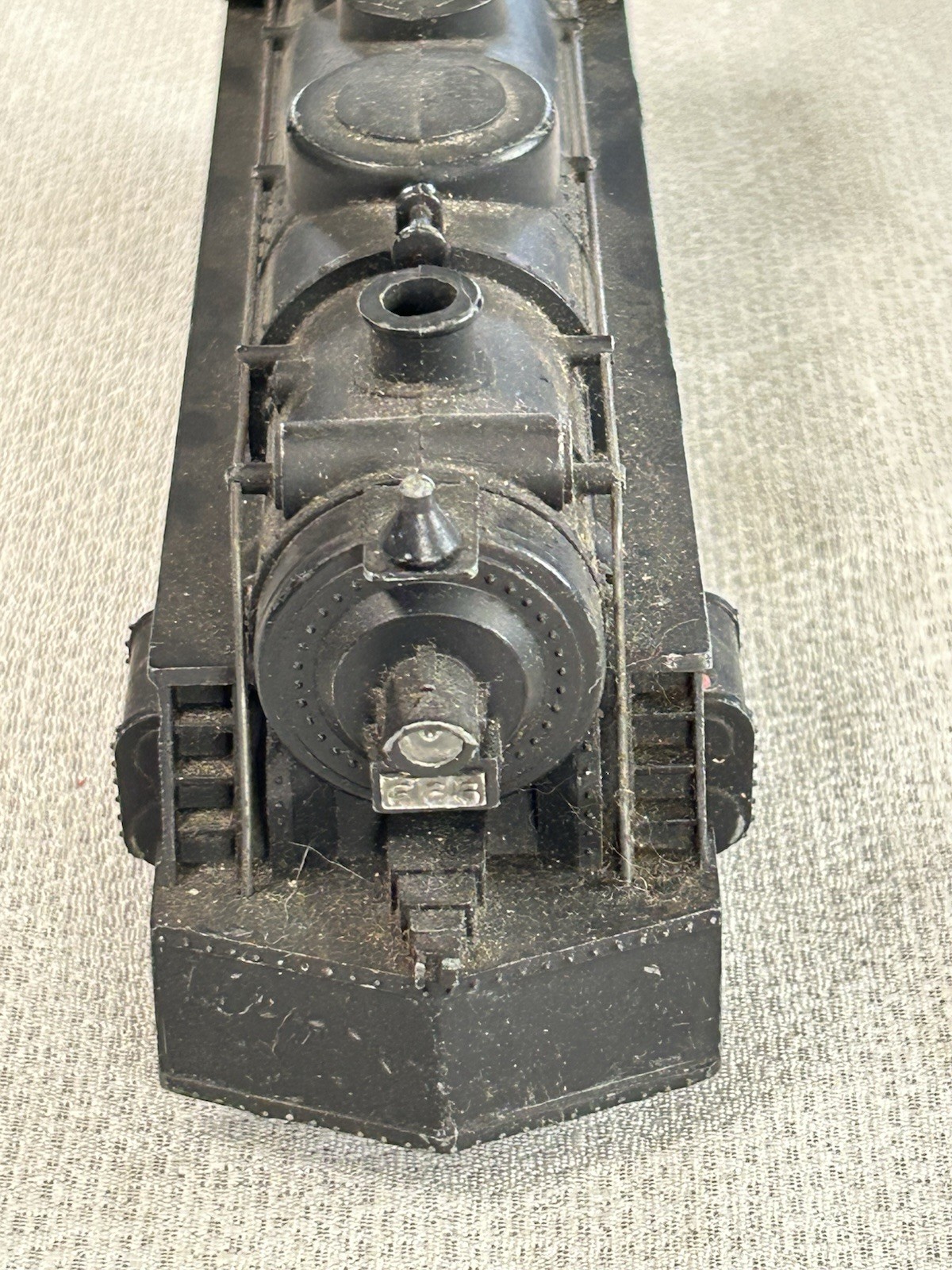 Vintage MARX O # 666 Black Cast Metal Steam Engine Locomotive for Parts / Repair