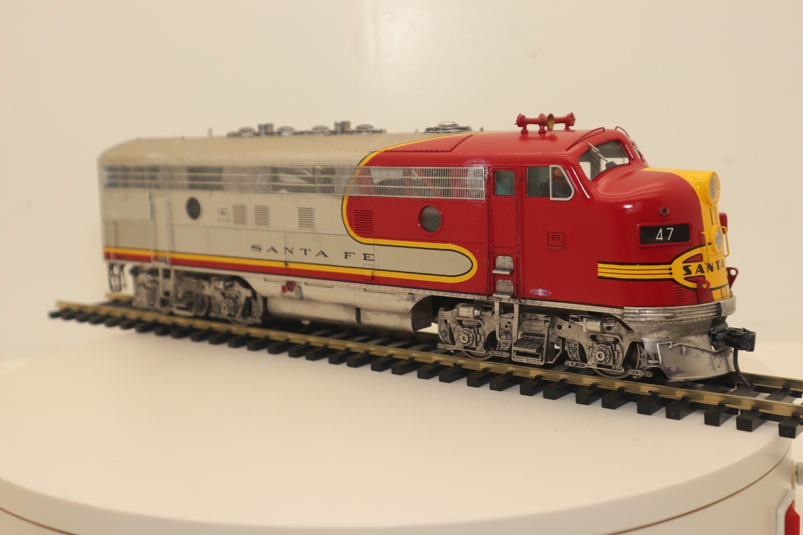 3rd Rail, 2-Rail O, #47, Santa Fe, F-7 POWERED A, QSI/DCC, Run #1, C-7 EX/OB
