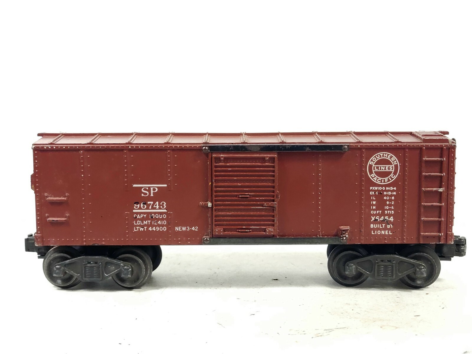 3x Lionel 3469 Dump Car w/Bin 6462 Gondola w/Barrel Load, X6454 Boxcar SP 96743