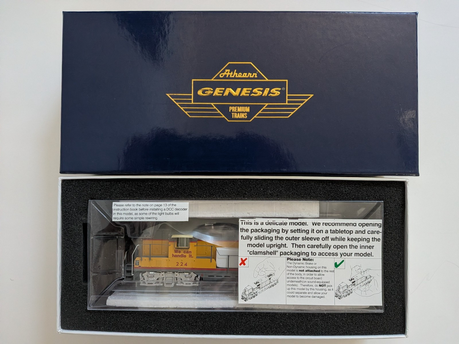 ATHG64146 Athearn Genesis UP GP9 DCC Ready + New NCE D13J Decoder (uninstalled)