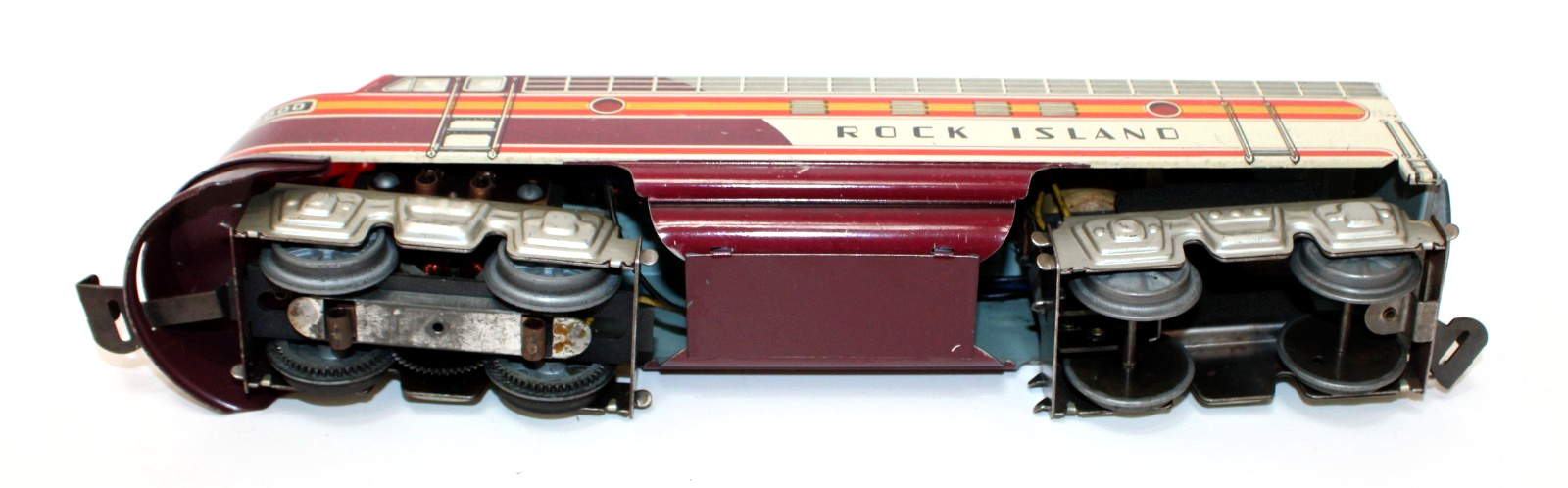 Unique Art O Rock Island 2000 F7 Diesel Locomotives Powered and Dummy 1950 Xlnt