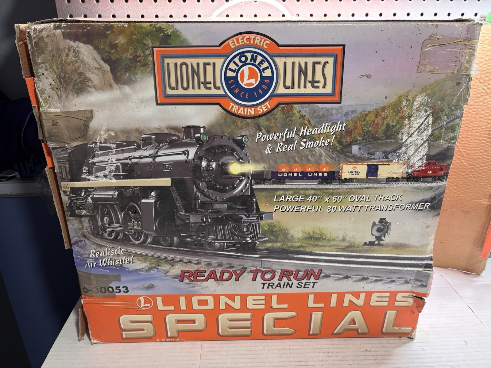 Lionel O Gauge Analog Train Starter Set 6-30053 Light Sound Real Smoke