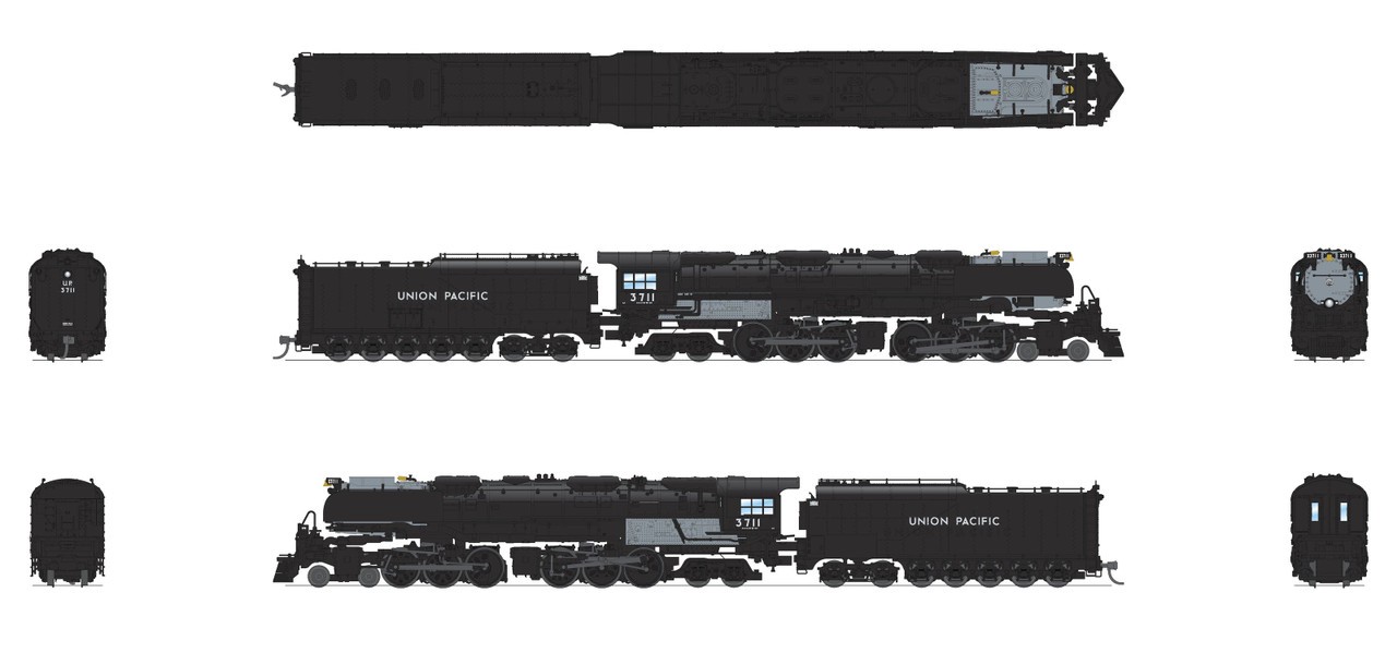 Broadway Limited N Scale ~ Challenger 4-6-6-4 ~ DC ~ Union Pacific #3714 ~ 8653