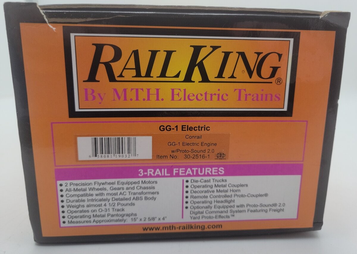 MTH 30-2516-1 Conrail GG-1 Electric Locomotive w/Proto-Sound 2.0 #4859/Box