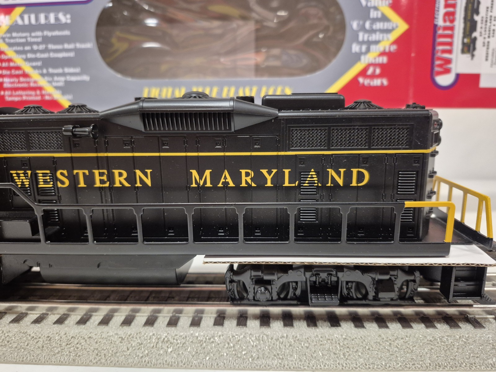 Williams O Gauge Western Maryland Fireball GP-9 Diesel W/Trueblast Horn/ Bell LN
