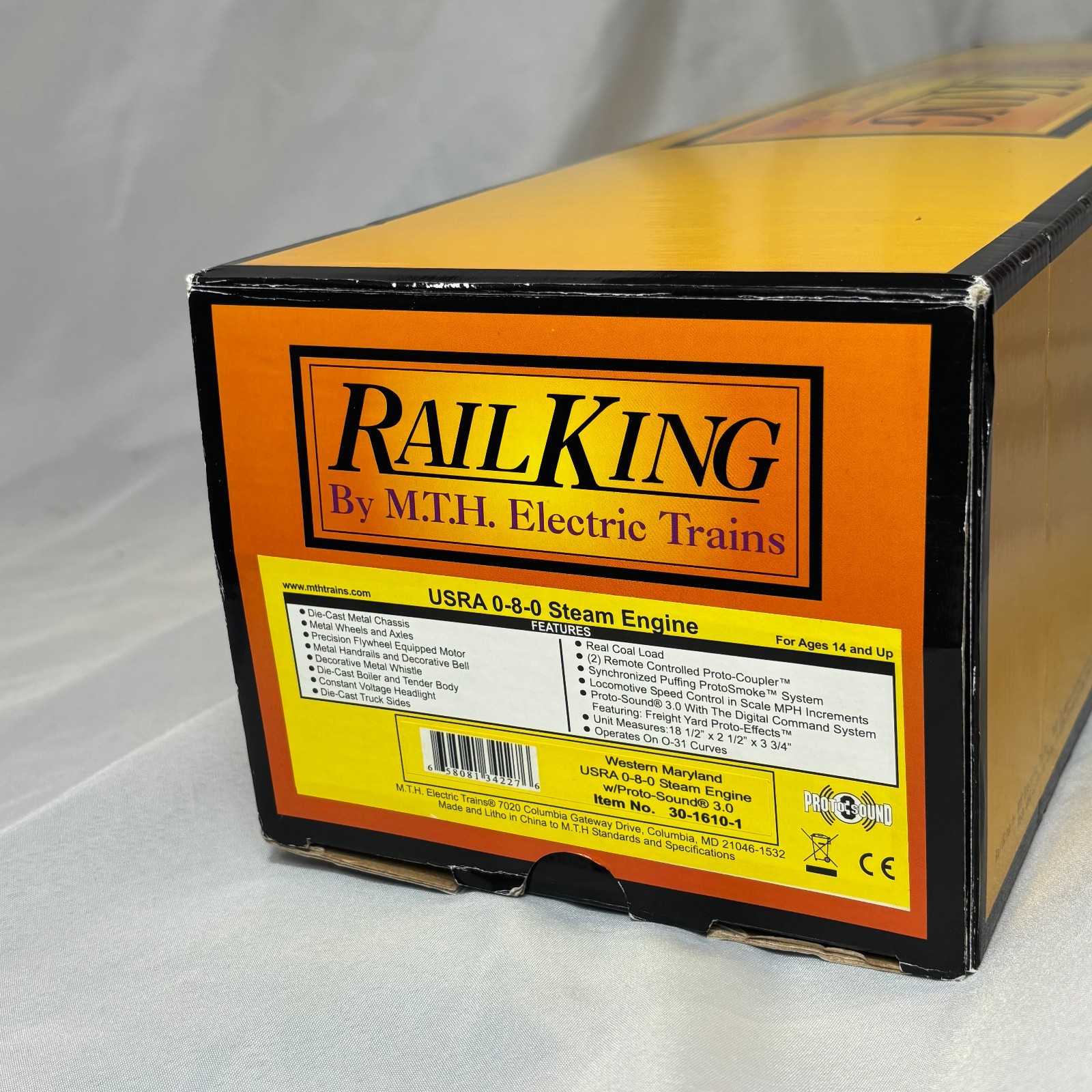 Rail King USRA Steam Engine Western Maryland O /O-27 Proto Sound By MTH In Box