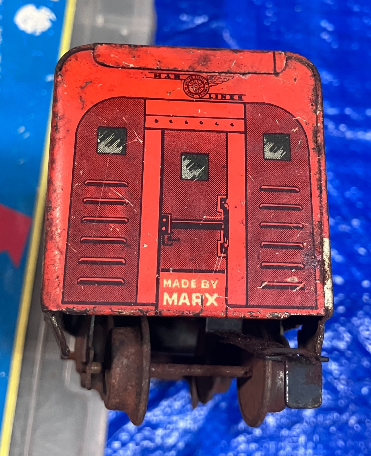 Marx Southern Pacific 6000 Diesel Locomotive O Gauge Orange Silver Tin Vintage