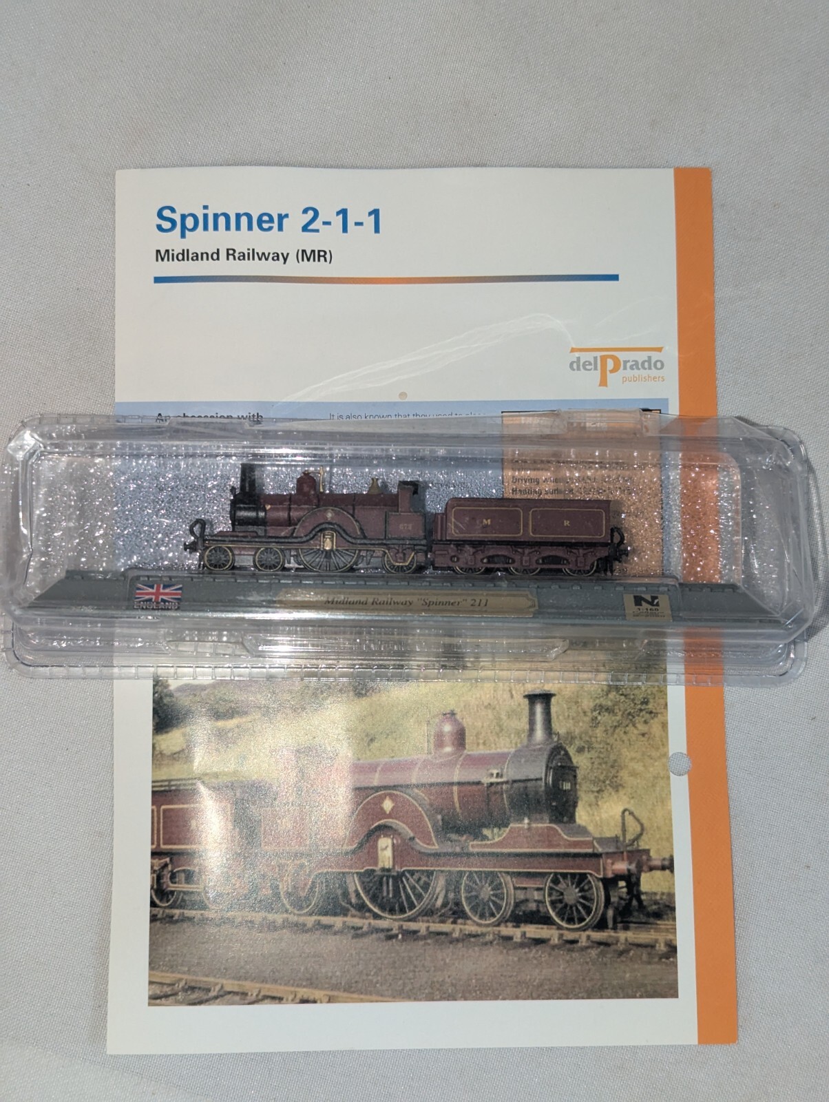 Del Prado World’s Great Locomotives ~ England Midland Railway Spinner 1:160 MIP