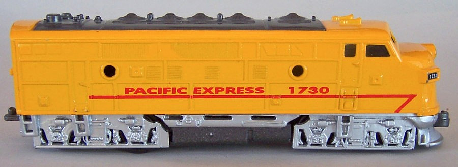 Toysmith Yellow Pacific Express 1730 Locomotive Engine, PULL-BACK TOY, Excellent