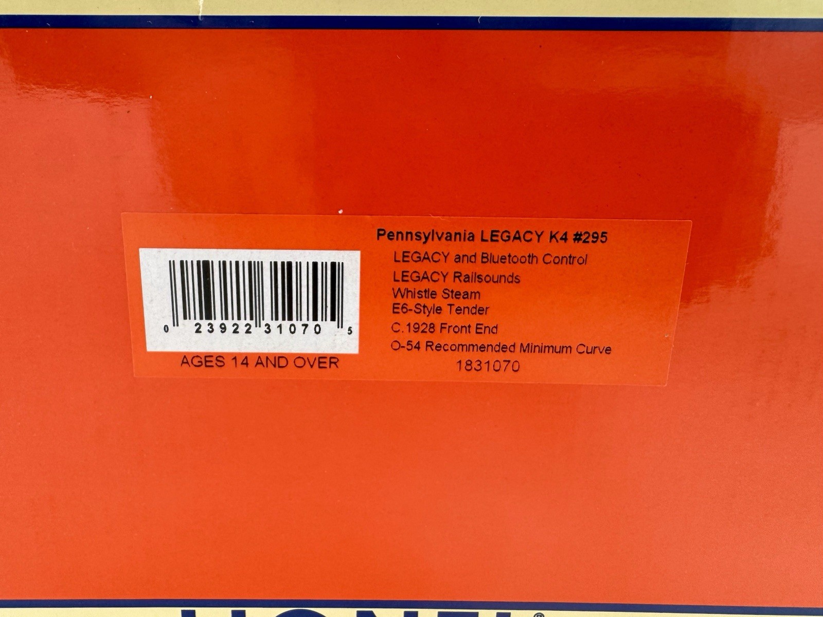 Lionel Pennsylvania Legacy K4 #295 1831070