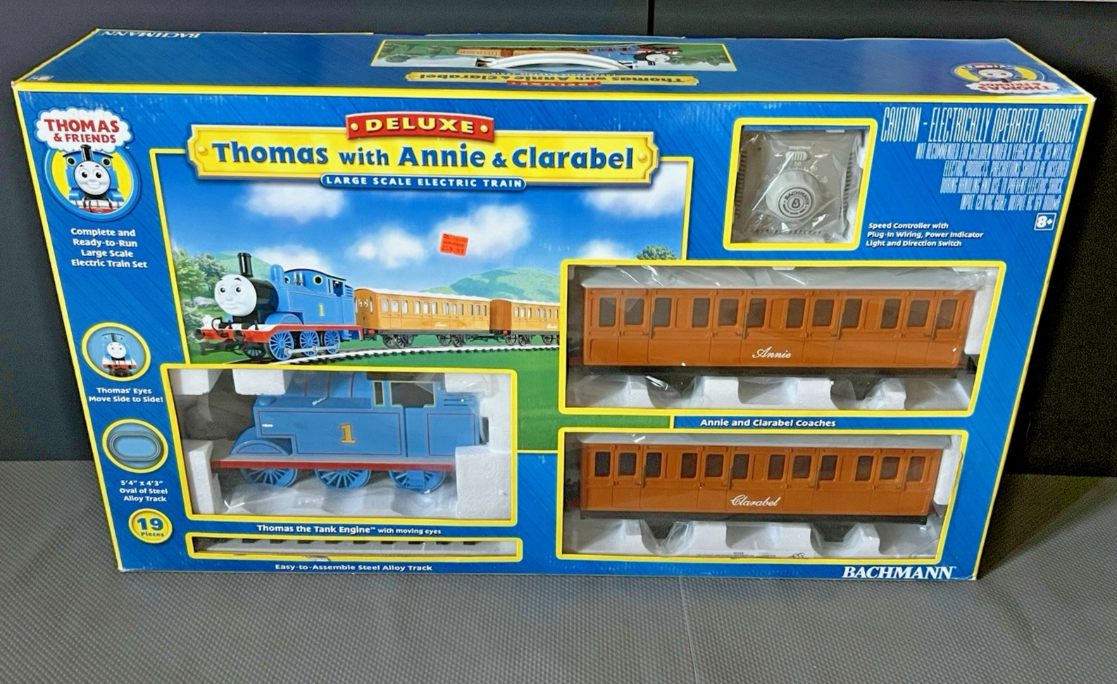 Rare Bachmann Thomas with Annie & Clarabel Deluxe Large Scale Electric Train Set