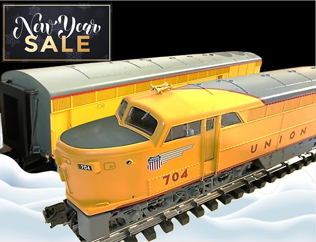 ATLAS O GAUGE 1230-1 U.P. ERIE BUILT FM A DUAL-PWRD & 1233 E/B/FM B NON-PWRD LN
