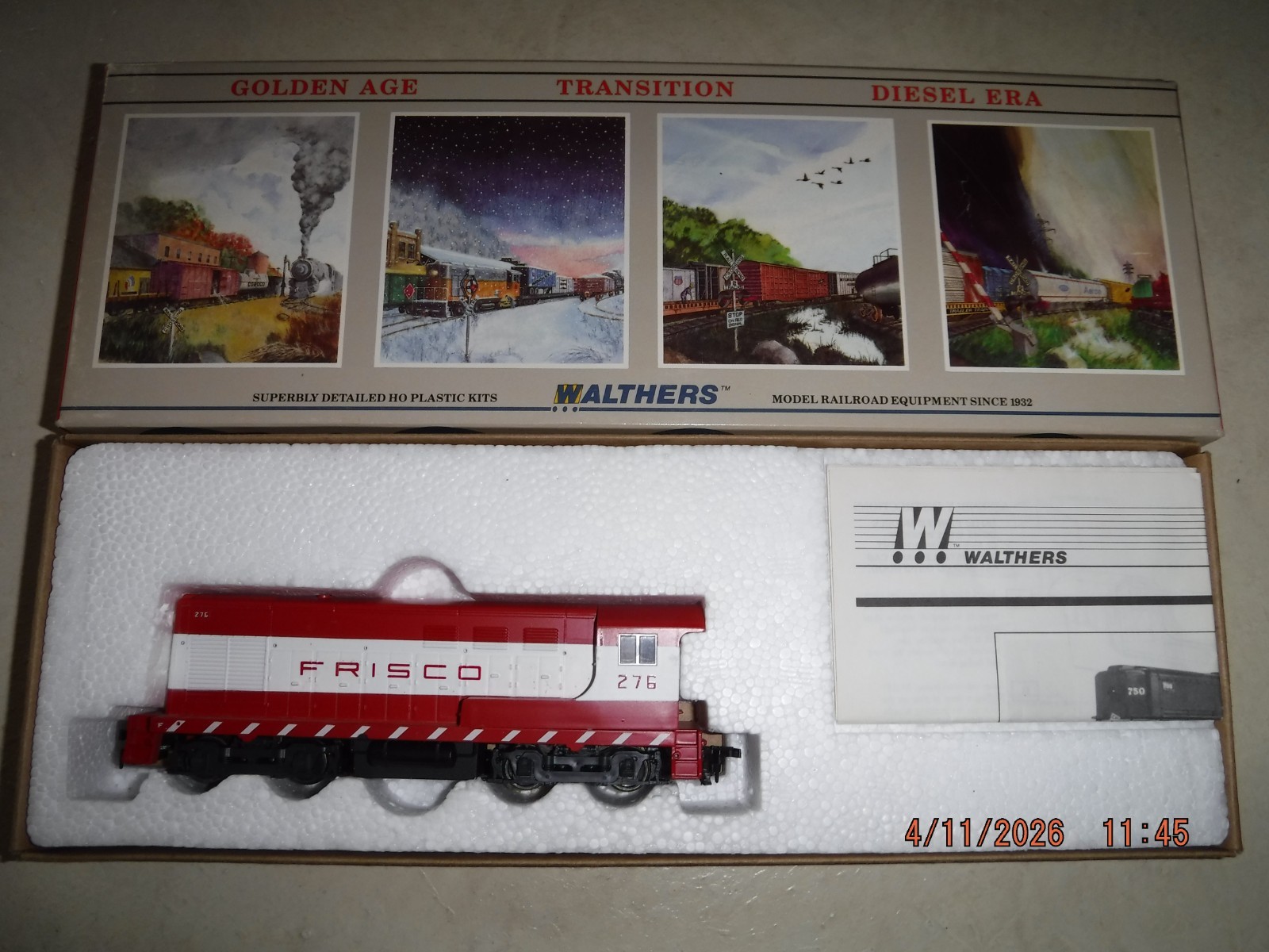 WALTHERS FAIRBANKS-MORSE HO FRISCO (SLSF) H10-44 DIESEL LOCOMOTIVE #276 NOS NEW!