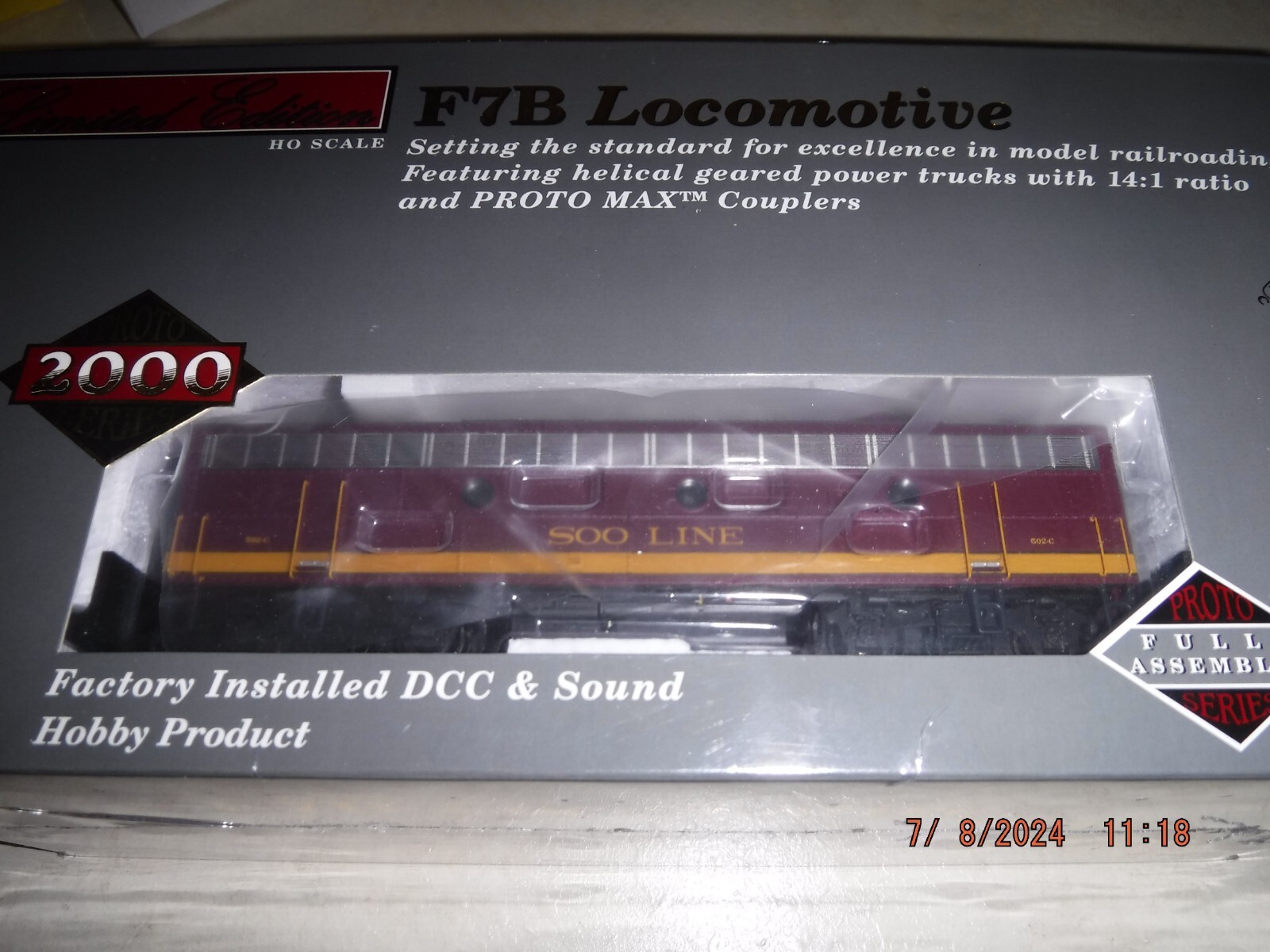 PROTO 2000 HO SOO LINE F7A &F7B LOCOMOTIVE #2224A/502C (A&B UNIT) SET-NEW SEALED