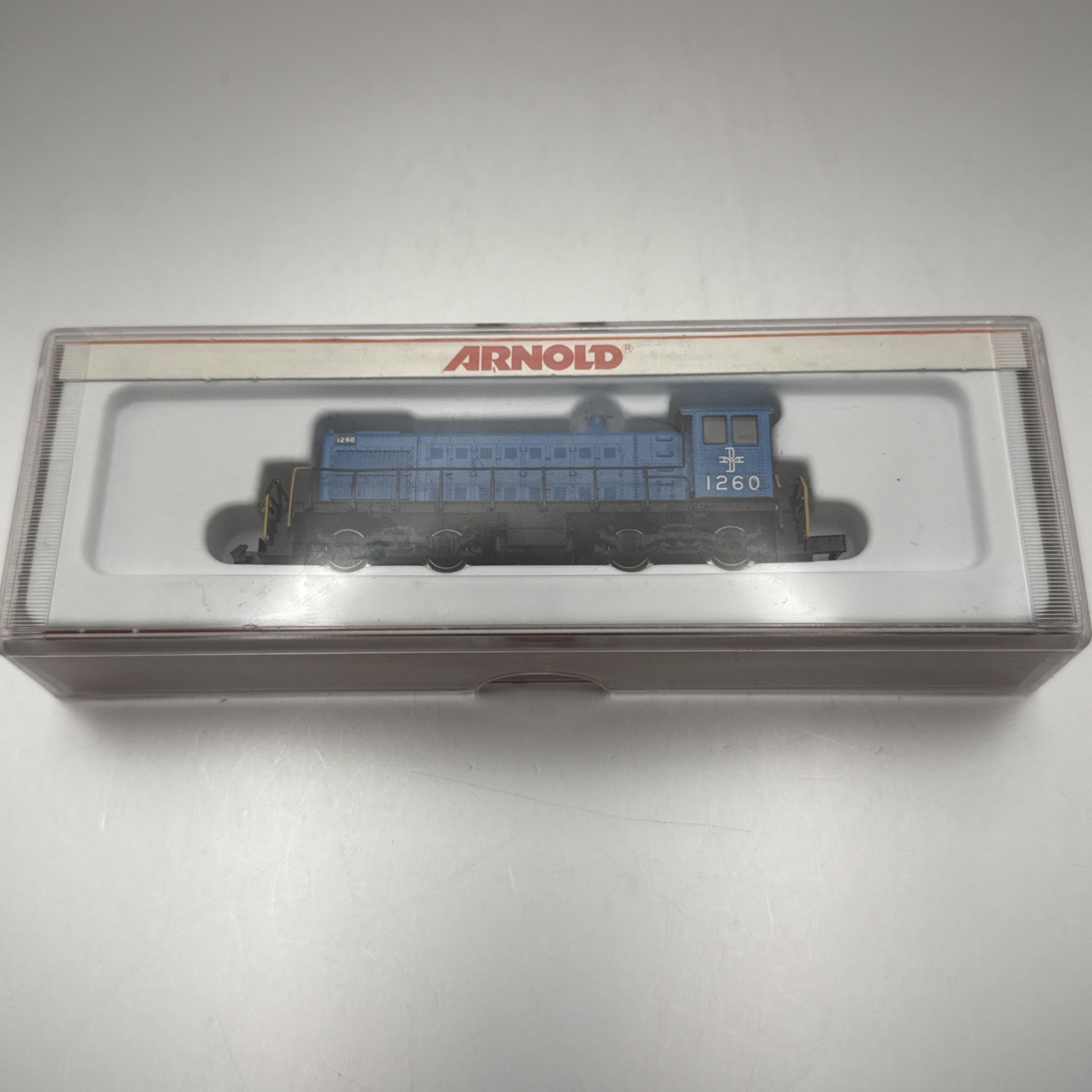 RARE NIB Arnold 5025 Alco S-2 loco Boston & Maine BM #1260 Blue Bird Scheme Cust