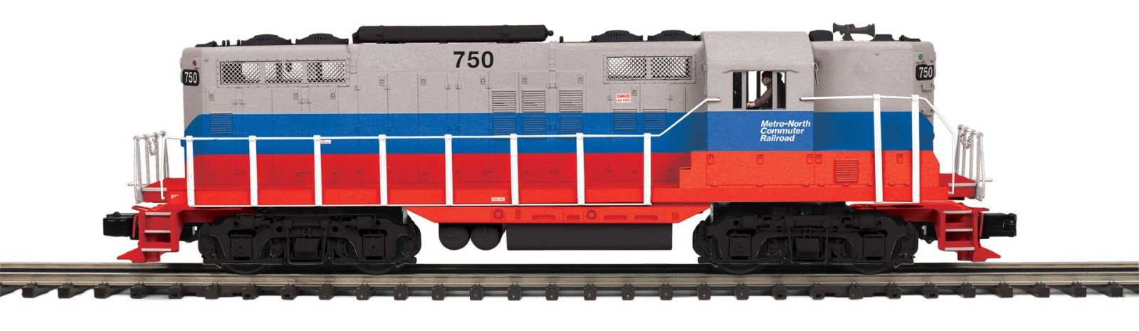 MTH Premier 20-22016-1 O Scale Metro North GP9 Diesel w/ Torpedo Tubes, Cab# 750