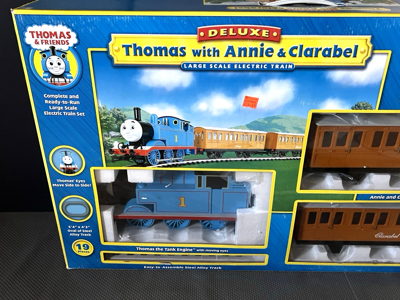 Rare Bachmann Thomas with Annie & Clarabel Deluxe Large Scale Electric Train Set