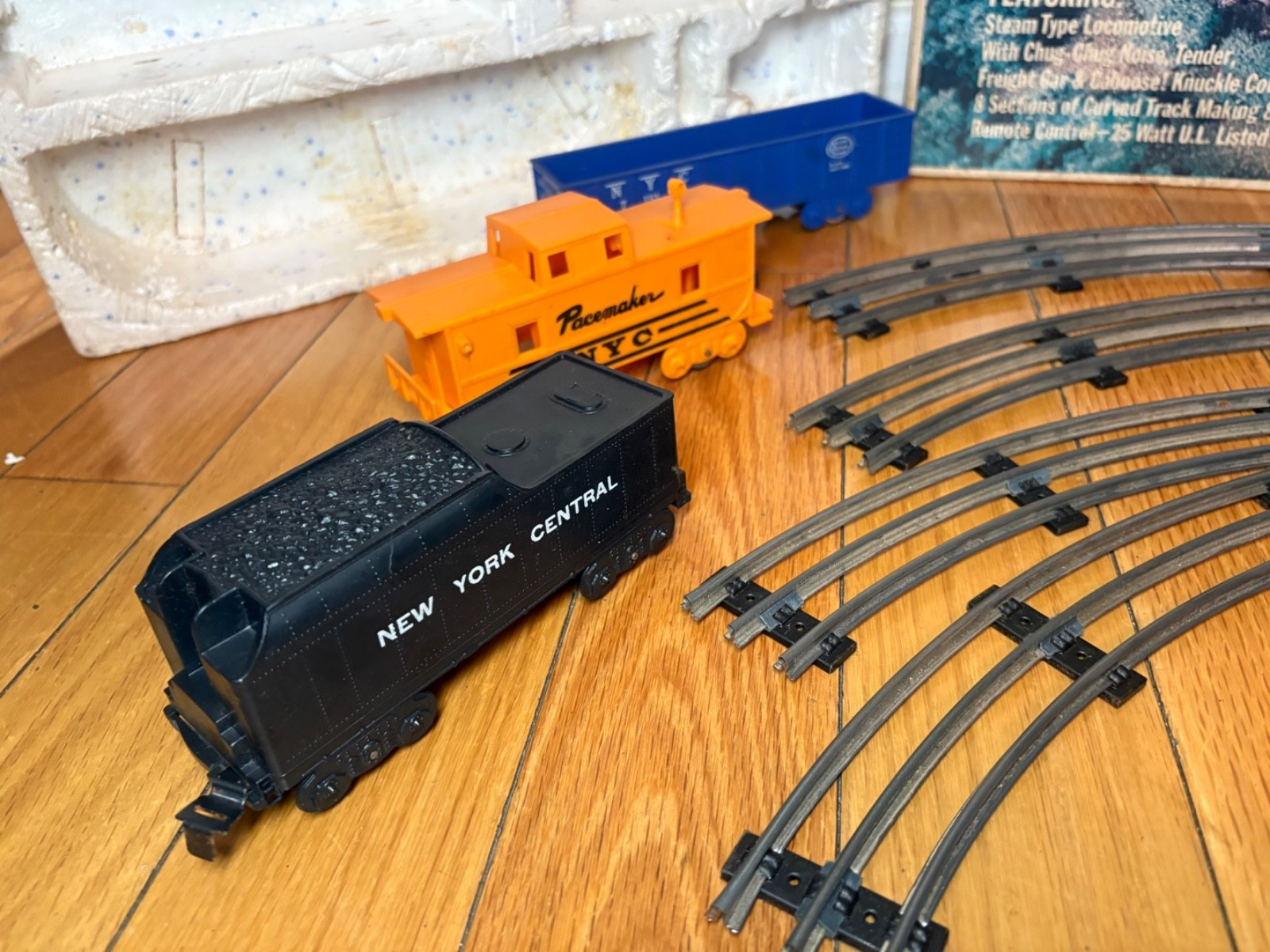 + Marx Vintage O Gauge #4305 Steam Locomotive Freight Car Set w/ Box *ST