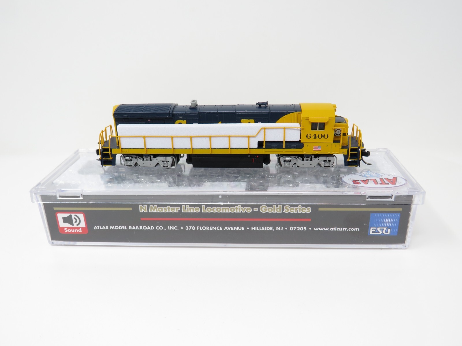 Atlas N 40005459 DCC ESU LokSound Santa Fe Warbonnet GE B23-7 Diesel Locomotive