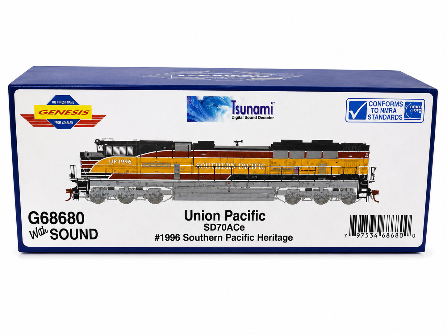 Athearn Genesis HO SD70ACe UP 1996 Southern Pacific Heritage Tsunami2 DCC Sound