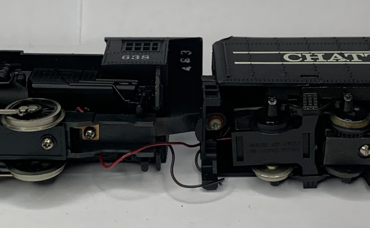 VTG Tyco 2-8-0 HO Scale Chattanooga #638 Steam Locomotive +Tender 1970s Untested